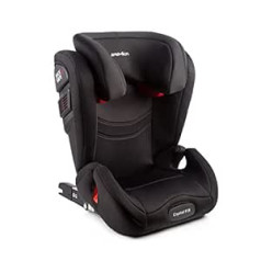 BABYLON Crystal Isofix bērnu autokrēsliņš 2/3 grupa, bērnu sēdeklītis 15-36 kg (3 līdz 12 gadi), regulējams galvas balsts bērnu sēdeklītis Isofix ECE R44/04, melns