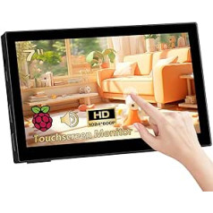 Touchscreen Portable Monitor 7 Inch Small Portable Monitor Mini Monitor HD 1024 x 600P IPS Screen, Small Screen for Laptop Xbox PS3 Ras Pi