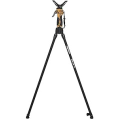 FIERY DEER Gen4 Two-Legged Rifle Rest Hunting with Compass Holder, Portable Target Stick Hunting Shooting Stick with Removable Rotating V-Yoke & Adjustable Height
