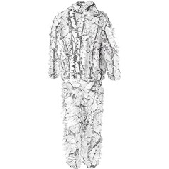 3D lapu uzvalks, sniega savvaļas kamuflāžas Ghillie uzvalks, 3D lapu jakas un bikšu komplekts, apģērbs medībām, medību apģērbs