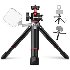 NEEWER Mini Camera Tripod with 360° Adjustable Ball Head and Accessory Shoe, Extendable Vlogging Table Tripod, Compatible with Camera iPhone 13/14 Canon G7X Mark III Sony ZV-1 RX100 VII A6600