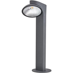 Topmo-plus LED Pathway Lights Outdoor Bollard Light Antracīts 350° Rotējams Gaismas Izkliedētājs Dārzs 7 W Bridgelux COB 46 cm Augsts Dabīgs Balts