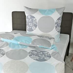 Maco Pattern 6383 Satin Bed Linen, turquoise, 155x220