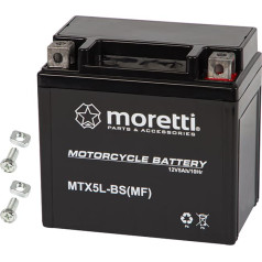 82-353# Motociklu akumulators 12v 5ah mtx5l-bs moretti