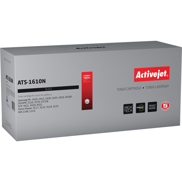 Effiki Activejet ats-1610n toneris (pakaitinis samsung ml-2010d3 / 2010d3, xerox 106r01159, dell j9833; aukščiausios kokybės; 3000 puslapių; juodas)