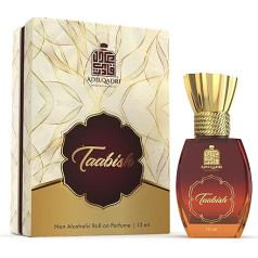 Adilqadri Taabish prabangūs arabiški kvepalai, nealkoholiniai Unisex Roll-On Attar kvepalai, 12 ml