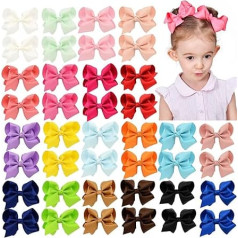 Yhxx Ylen Baby Girls 4 Inch Boutique Grosgrain Hair Bows Clips Alligator Clip Barrettes For Girls Teens Small Children's Hair Accessory 20 Pack