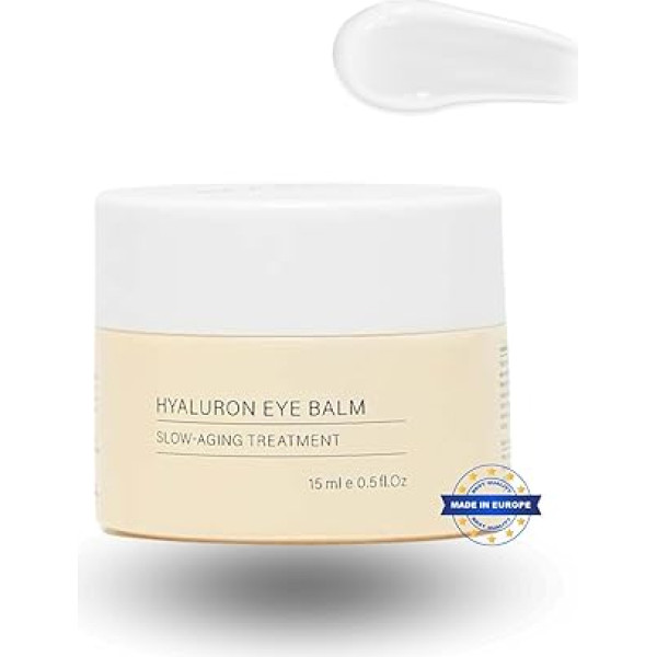 Rosental Organics Hyaluronic Eye Balm (15 ml) - Pretnovecošanās acu krēms - mitrinošs krēms pret grumbām ar alveju un jojobas eļļu - acu kopšanas līdzeklis - 100% dabīga kosmētika - ražots Austrijā