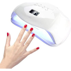 Filfeel 54 W Nail Dryer LED/UV Lamp for Nails, 10/30/60/99s Timer, Intelligent Induction, Digital Display Screen, Suitable for All Gel Nail Polish