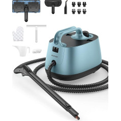 Aspiron Multifunctional Portable Steam Cleaner with 21 Accessories, Chemical-Free, Steam Cleaner Carpets and Upholstery Floors, Car Kitchen Tiles, 1.5 L Capacity