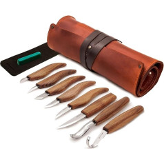 BeaverCraft Deluxe Wood Carving Set S18X - Wood Carving Knife Set - Spoon Carving Tool Set - Carving Knife Set - Chip Carving Knife Wood Carving Tool Set (Large Carving Tool Set S18X)