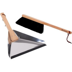 Redecker Delta Dustpan Stainless Steel + Delta Hand Brush