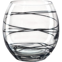 Montana 027495 Dzeramā glāze :Circle Set of 6 390 ml Black Glass