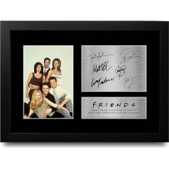 HWC Trading Friends A4 Framed Signed Printed Autographs Picture Print Photo Display Gift For Joey Chandler Ross Phoebe Rachel Monica TV Show Fans