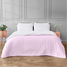 GC GAVENO CAVAILIA Reversible Quilted Bedspread Double Blanket Bed Throw 150 x 200 cm Ultra Soft Bedspread 100 % poliestera violets