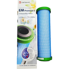 EM Premium 5 ūdens filtra kārtridžs ar EM keramiku Labāka ūdens garša Saderīgs ar Carbonit Sanuno & Vario HP AquaAvanti WatPass Alvito un daudziem citiem filtrēšanas korpusiem