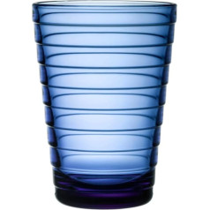 Iittala Aino Aalto 1066653 2 glāžu komplekts, kas derīgs mazgāšanai trauku mazgājamā mašīnā, ultramarīna zils, 330 ml