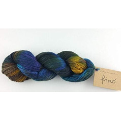 Manos Del Uruguay Silk Blend Fino 7292 Stellar, 100 g, vilna ar zīdu adīšanai un tamborēšanai, Merino zīda maisījums, krāsots ar rokām, ar krāsu gradientu