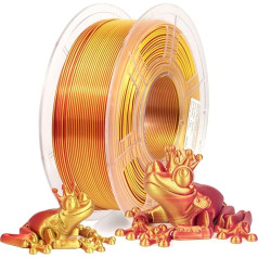 iSANMATE PLA 3D printera filaments, Silk Red Gold PLA filaments 1.75, divkrāsu filaments 1.75 PLA 1 kg spole (2.2 LBS), izmēru precizitāte +/- 0.02 mm