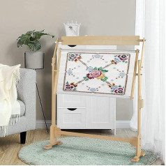 Large Cross Stitch Stand with Adjustable Wooden Frame