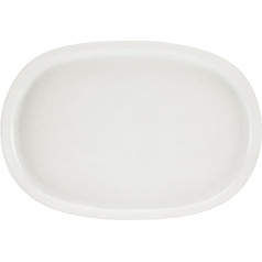 CreaTable, 30004 Uno Offwhite Oval Serving Plate, 1 gabala trauku komplekts, akmens trauku servīzes, trauku mazgājamā mašīnā un mikroviļņu krāsnī, ražots Portugālē