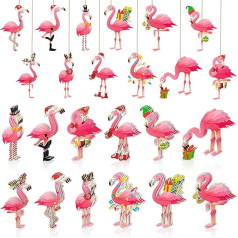 Haooryx Flamingle Tree Ornaments Pack of 37