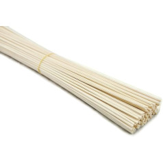 Kidlearn 100pcs Natural Reed Diffuser Sticks for Home Fragrance (38cm x 3mm, Natural Color)