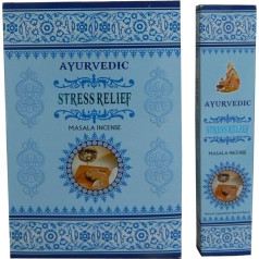 Indekļu nūjiņas 180g Ayurvedic Stress Relief Masala Incense 12 kastītes pa 15g istabas smaržas mājas piederums