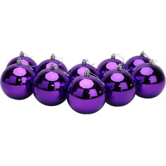 Christmas Concepts® 10 īpaši lielas 100 mm violetas biksītes - Ziemassvētku eglīšu rotājumi