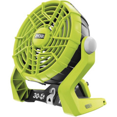 Ryobi 5133002612 Ventilator R18F-0 ohne Akku und Ladegerät, 18 V, Schwarz, Grün