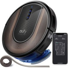 eufy by Anker, RoboVac G30 Hybrid Robot Vacuum Cleaner ar mopēšanas funkciju, Smart Dynamic Navigation 2.0, 2-in-1 putekļu sūcējs un mopētājs, 2000Pa sūkšanas jauda, ar WLAN, norobežojošā josla (atjaunots)