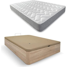 Duérmete Online Cambria Memory Foam matracis + Box Spring gulta Liela ietilpība Krāsa 150 x 190 cm PU koks 150 x 190 cm