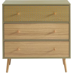 Baïta BAÏTA Capucine Bedside Table 78 cm Wood Composite Olive Green