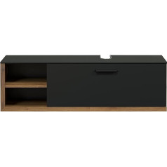 Trendteam Smart Living - 213433184 Floor Unit for Bathroom - Synnax - Dimensions (W x H x D) 120 x 36 x 45 cm - Anthracite with Coast Evoke Oak