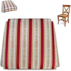 ‎Facilcasa FacilCasa 2 sēdekļi Auduma polsterēts apvalks sēdekļa nomaiņai Classic Chair Stripe Empire (37,5 x 33)