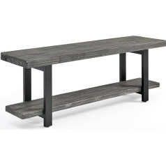 Alaterre Furniture Скамья Sonoma из металла и восстановленного дерева Slate Grey