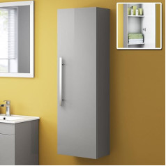 Ibathuk Ultra Modern Cube Bathroom Cabinet Storage Unit Unit Wall Hung Cabinet Grey 1200 mm MF840