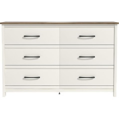 Galano Kellie Chest of Drawers with 6 Drawers - Wide Drawer Chest of Drawers with Storage Cabinet for Bedroom - Organiser for Hallway, Entryway or Living Room - Ultra Fast Assembly