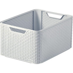 Curver Style Large Grey Plastic Storage Box 30 Litre