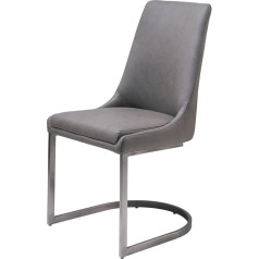 Modus Furniture International Oxford 2 ēdamkrēslu komplekts, poliuretāns, pelēks, 61 x 48 x 94 cm