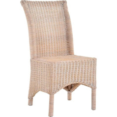 Krines Home Rattan ēdamistabas krēsls ar augstu atzveltni Rattan krēsls ēdamistabas pīts krēsls (Vintage White)