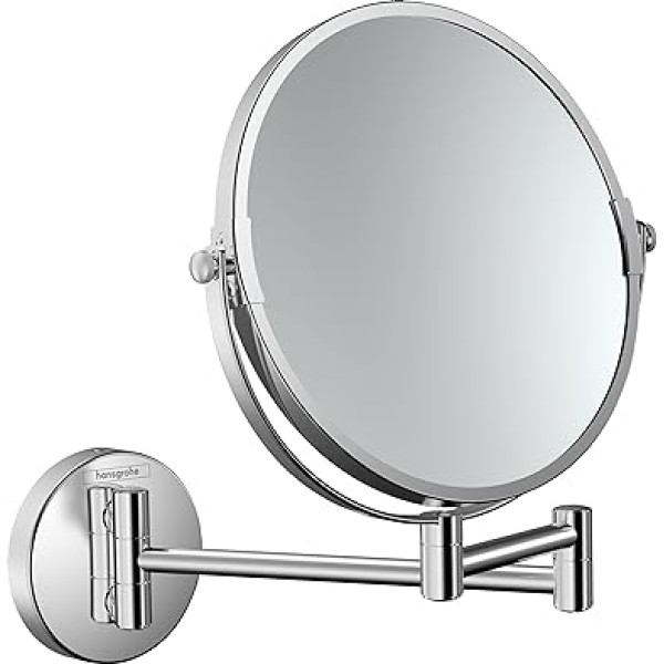 Hansgrohe , Logis Universal Wall Mounted Vanity Mirror Shaving Mirror Swivel Makeup Mirror Chrome