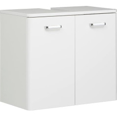 Pelipal Quickset 359 Vanity Unit baltā spīdīgā krāsā 60 cm plats izlietnes skapītis bez izlietnes ar 2 durvīm