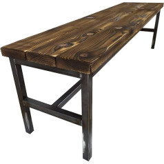 Chyrka ® Sambor-E galda taburete Soliņš Soliņš Mēbeles Loft Vintage bārs Rūpnieciskā ēdamistabas dizains Roku darbs Koka metāls (Bank 120)