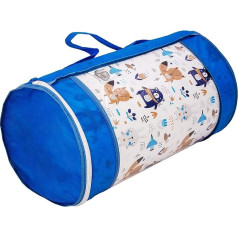 Best For Kids Матрас для детской кровати, детский матрас, 70 x 140 см, детский свернутый матрас с дорожной сумкой, чехол 100% мягкий хлопок, голубой, лес