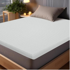 Hydomi Mattress Topper, Memory Foam Mattress Topper for Double Bed, Back Pain Relief with Washable Cover, Corner Straps for Caravan, Sofa, Cot, Airbed, Hard Old Mattress, 135