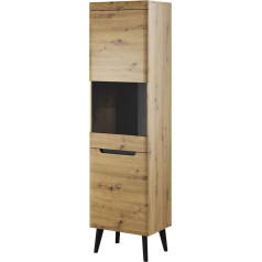 Furniture24 Nordi vitrīna ar LED apgaismojumu (Artisan Oak)