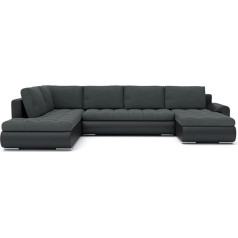 Generic Tokyo V Corner Sofa with Sleep Mode, Corner Sofa with Bed Box, (Jasmine 96 + Soft 11 Left), 1.2 x 3 x 0.75 m (DxWxH)