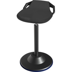 Atlasio Regulējams augstums, ergonomisks biroja krēsls, stāvošs krēsls dinamiskai sēdēšanai, regulējams augstums 56-73 cm, melns