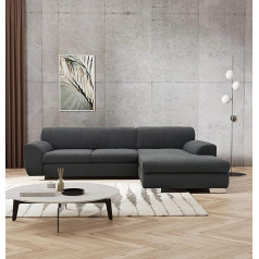 Domo. Collection DOMO Collection Nika Corner Sofa | Corner Couch with Sleep Function in L-Shaped | Sofa Corner Set | 277 x 156 x 78 cm